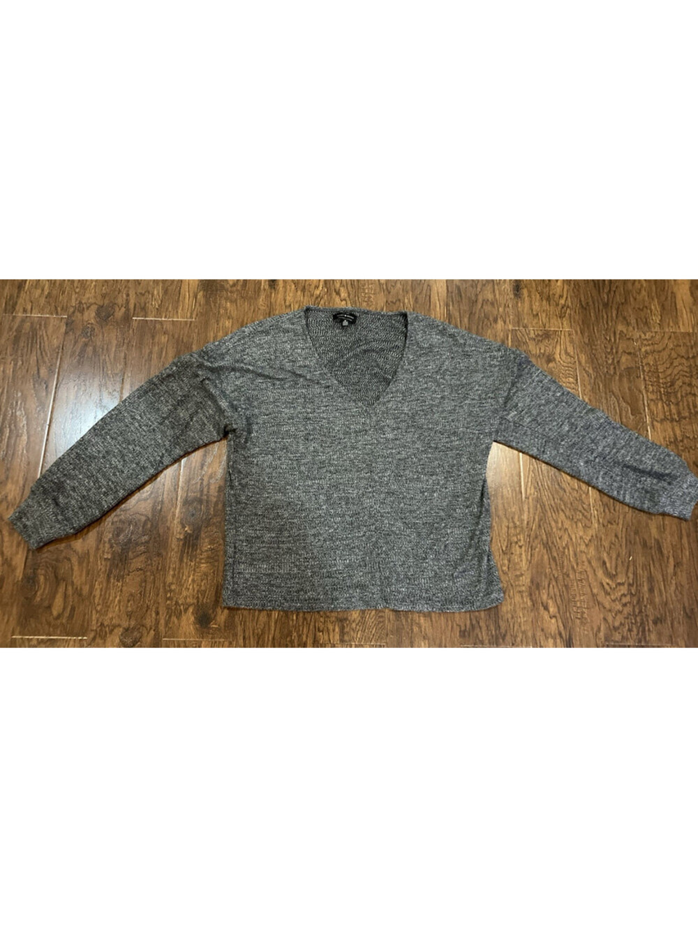 Lucky Brand Sweater SUPER SOFT V Neck Gray Long Sleeve Women's Size Medium - Picture 5 of 9